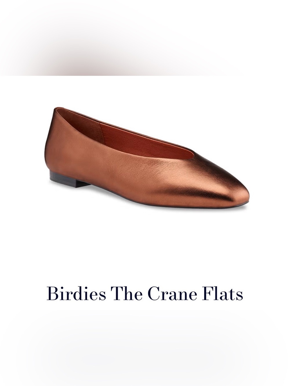 Birdies The Crane Copper Metalloc Ballet Flat